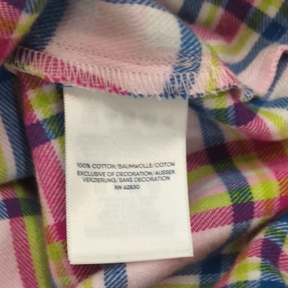 Lands' End Flannel Plaid Dress Girls Size XL 14/16 NWOT - Picture 3 of 6
